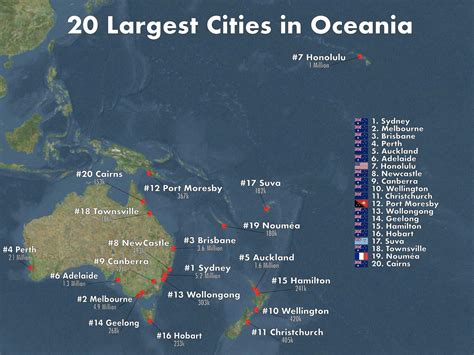 List of cities in Oceania by population .